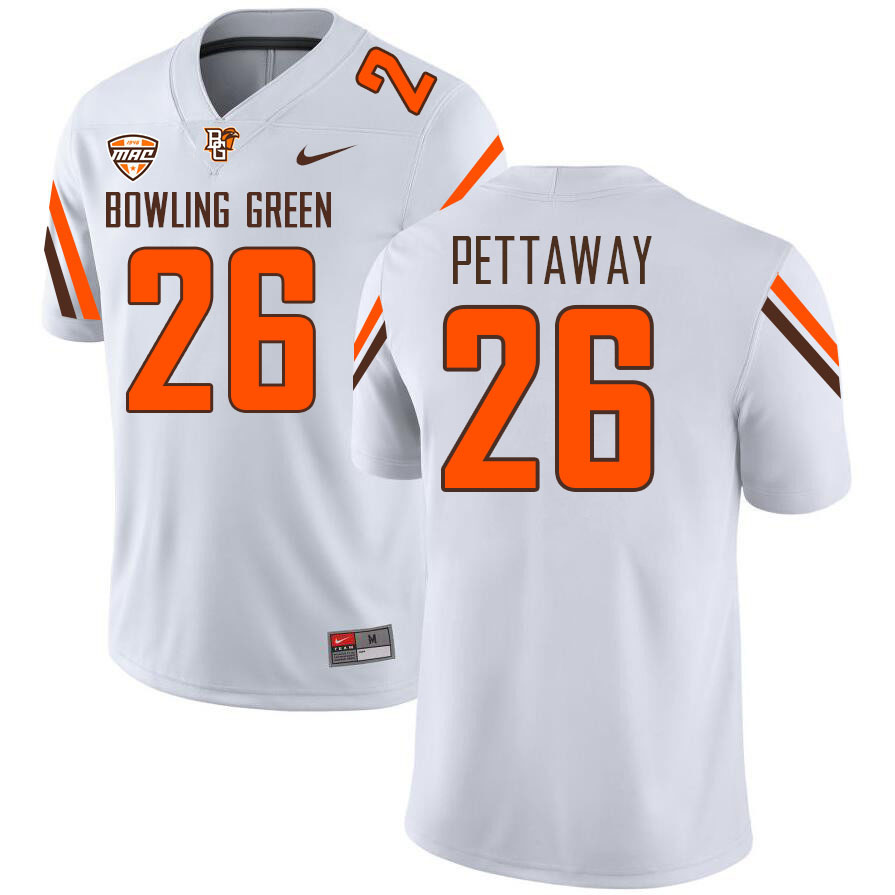 Bowling Green Falcons #26 Cameron Pettaway College Football Jerseys Stitched-White